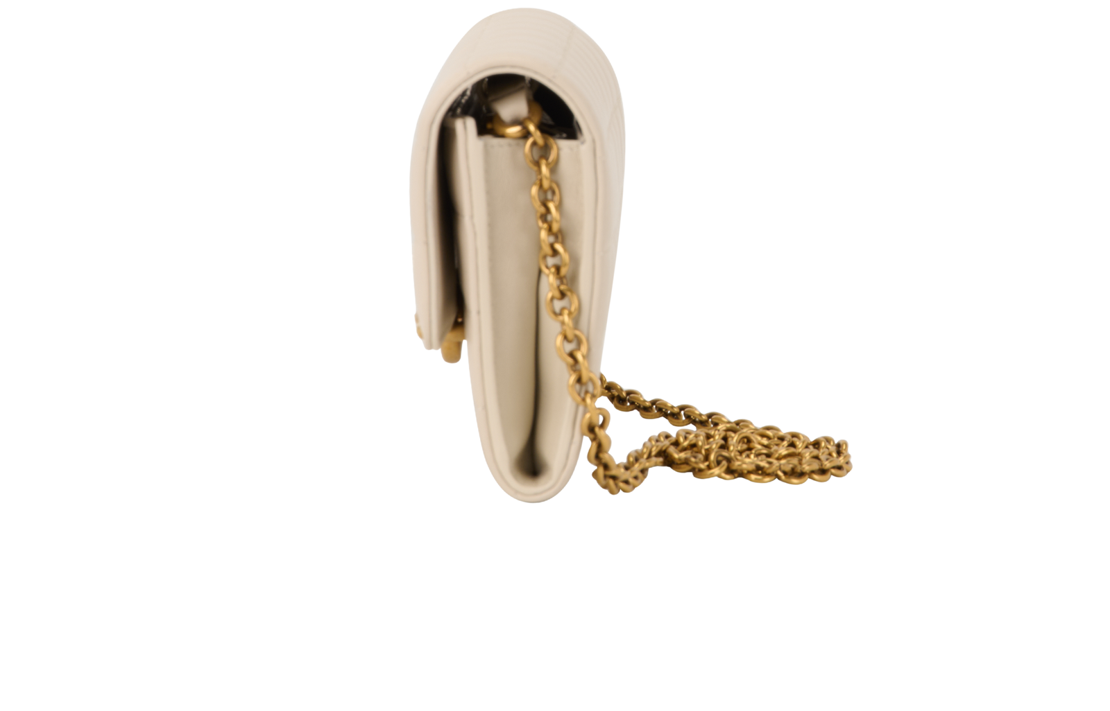 Le Maillon Chain Wallet, &pound;620, Handbags, White, Leather, Bottom view